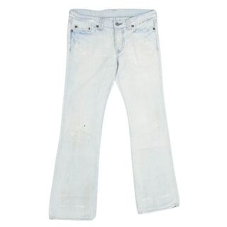 HYSTERIC GLAMOUR ヒステリックグラマー 4AP-1883 ウォッシュ ダメージ 加工 デニム パンツ インディゴブルー系 34【中古】