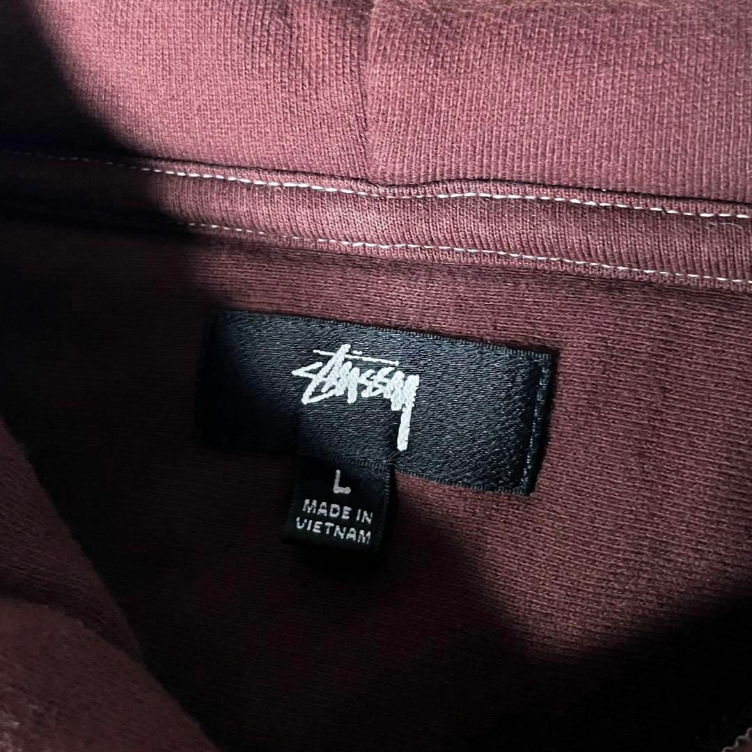 STUSSY(ステューシー)の【ガーメントダイ L】ステューシー 刺繍 8ボール スウェット パーカー 茶 メンズのトップス(パーカー)の商品写真