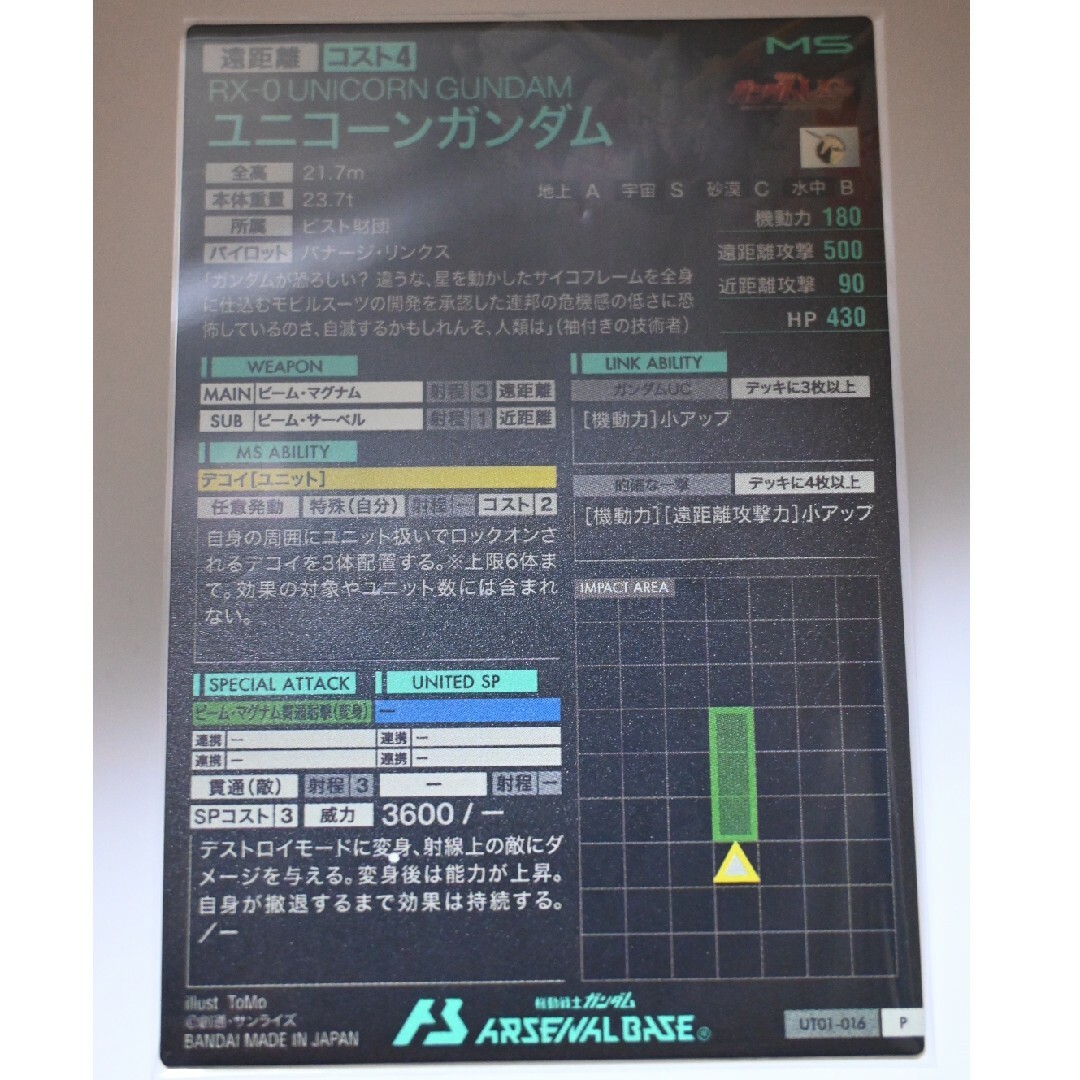 BANDAI(バンダイ)の機動戦士ガンダム　アーセナルベース エンタメ/ホビーのトレーディングカード(シングルカード)の商品写真