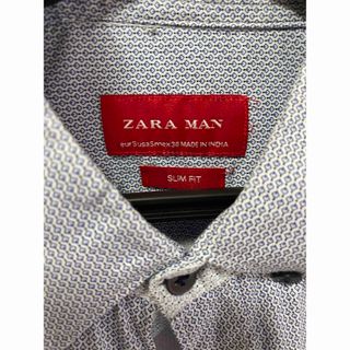 ザラ(ZARA)のZARA MAN 柄シャツ　スリムフィット　長袖(シャツ)