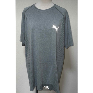 プーマ(PUMA)の最安値❣️PUMA  プーマ　メンズ　Tシャツ　半袖　薄手　グレー　XL(Tシャツ/カットソー(半袖/袖なし))