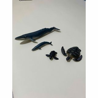 アニア(Ania（TAKARA Tomy）)のアニア　海の生き物　シロナガスクジラ　カメ　親子　セット フィギュア(その他)