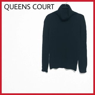 クイーンズコート(QUEENS COURT)のQUEENS COURT　タートルネックニット　ウール　アンゴラ　カシミヤ　○(ニット/セーター)