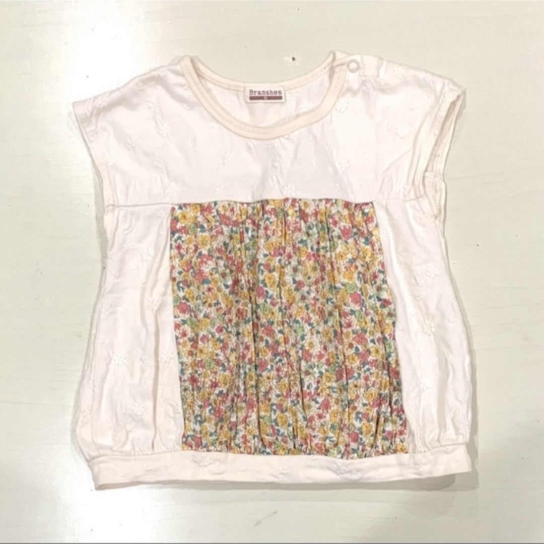 Branshes(ブランシェス)の小花柄ふんわりTシャツ　ブランシェス　サイズ95 キッズ/ベビー/マタニティのキッズ服女の子用(90cm~)(Tシャツ/カットソー)の商品写真