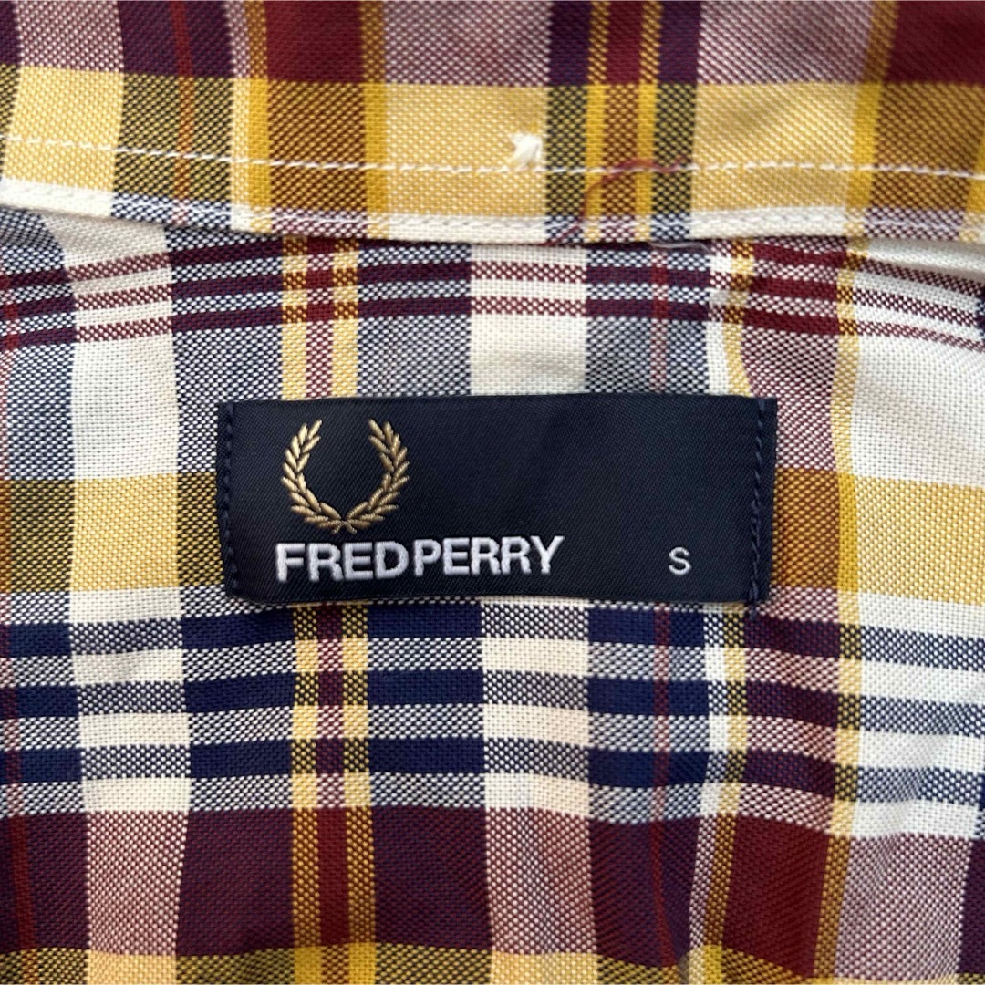 FRED PERRY(フレッドペリー)の美品 90s FRED PERRY 半袖BDシャツ チェック メンズのトップス(シャツ)の商品写真