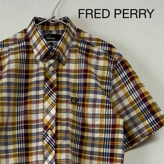 フレッドペリー(FRED PERRY)の美品 90s FRED PERRY 半袖BDシャツ チェック(シャツ)