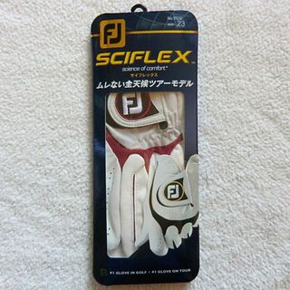 フットジョイ(FootJoy)のFOOTJOY サイフレックス ゴルフグローブ ホワイト✕レッド 23サイズ(その他)