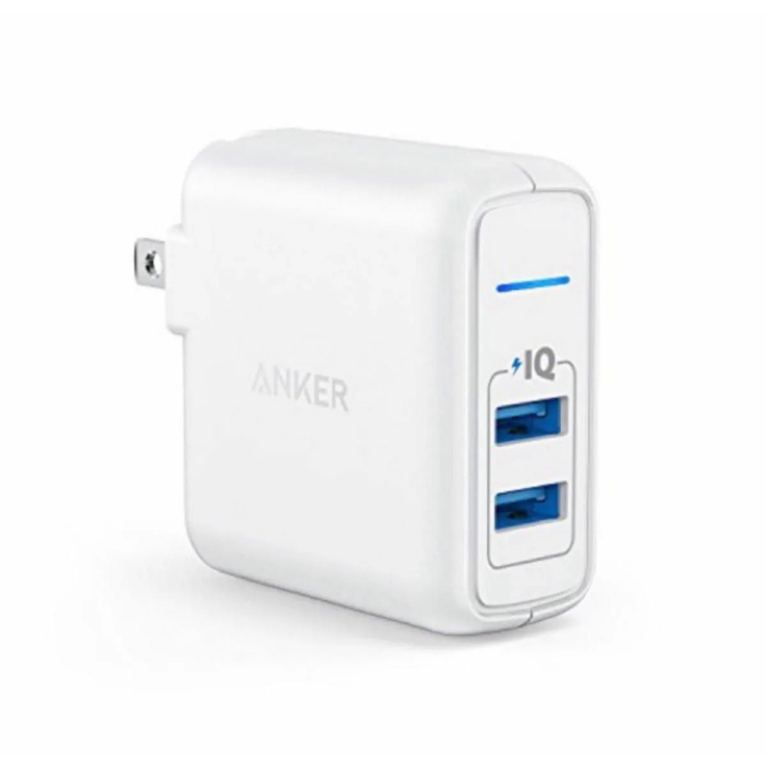 新品未開封　Anker PowerPort 2 Elite 24W 2ポート スマホ/家電/カメラのスマートフォン/携帯電話(バッテリー/充電器)の商品写真