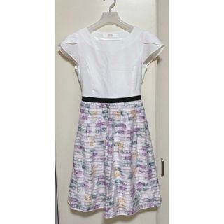 トッコクローゼット(TOCCO closet)の♡tocco closet♡フラワー♡ボーダー♡ワンピース♡パープル(ひざ丈ワンピース)