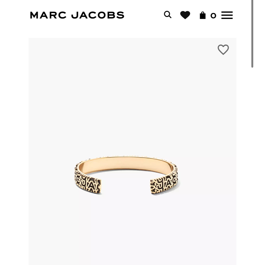 MARC JACOBS(マークジェイコブス)のモノグラム マーク ジェイコブス エングレイヴド バングル　marcjacobs レディースのアクセサリー(ブレスレット/バングル)の商品写真