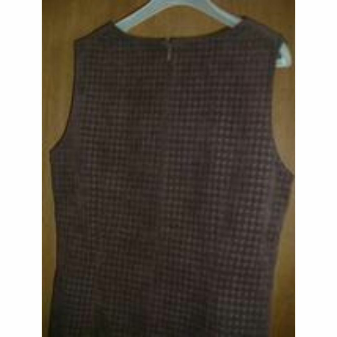 茶系　スエード調　ジャンパースカート　9号 レディースのスカート(ひざ丈スカート)の商品写真