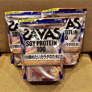 ザバス(SAVAS)のザバス ソイプロテイン100 ミルクティー風味(900g)　3袋セット(プロテイン)