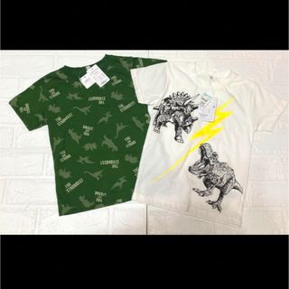 新品　120cm    恐竜　ダイナソー　半袖Tシャツ　2枚セット(Tシャツ/カットソー)