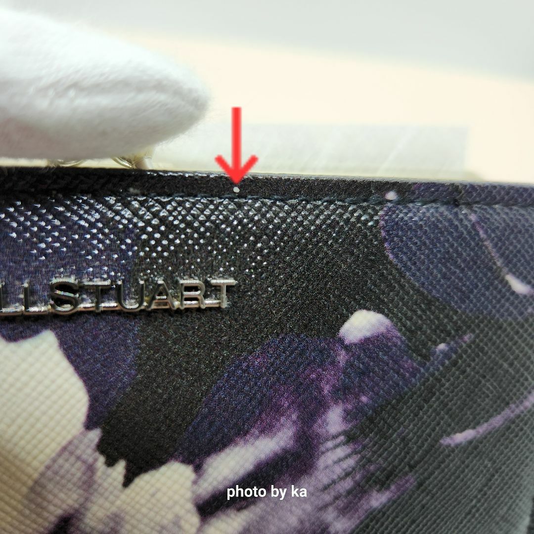 JILLSTUART(ジルスチュアート)のジルスチュアート 花柄 がま口 折り 財布 新品 黒色 JILL STUART レディースのファッション小物(財布)の商品写真