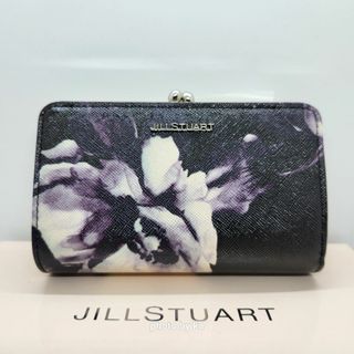 ジルスチュアート(JILLSTUART)のジルスチュアート 花柄 がま口 折り 財布 新品 黒色 JILL STUART(財布)