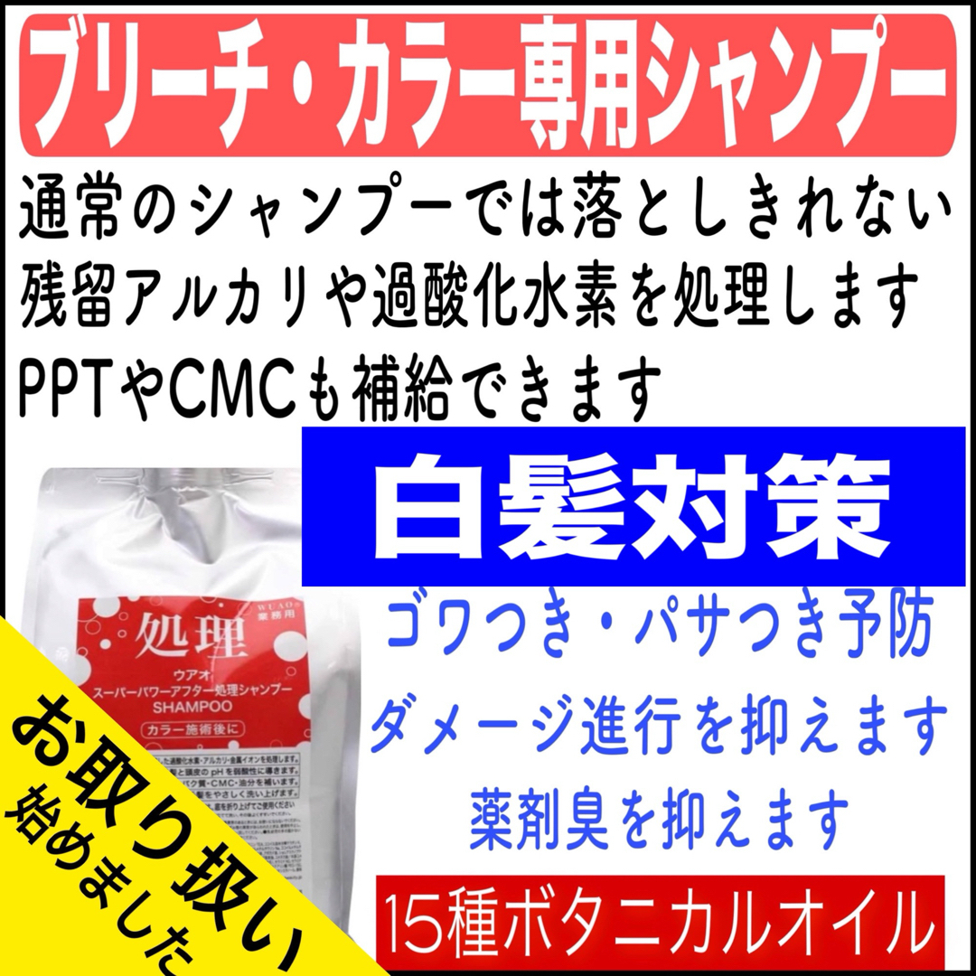 【ブルーブリーチ①、後処理専用シャンプー10ml】　（リタッチ・部分用） コスメ/美容のヘアケア/スタイリング(カラーリング剤)の商品写真