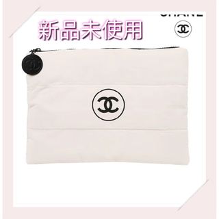 シャネル(CHANEL)のポーチ ノベルティ ココマーク シャネル CHANEL ホワイト 大きめ 海外免(ポーチ)