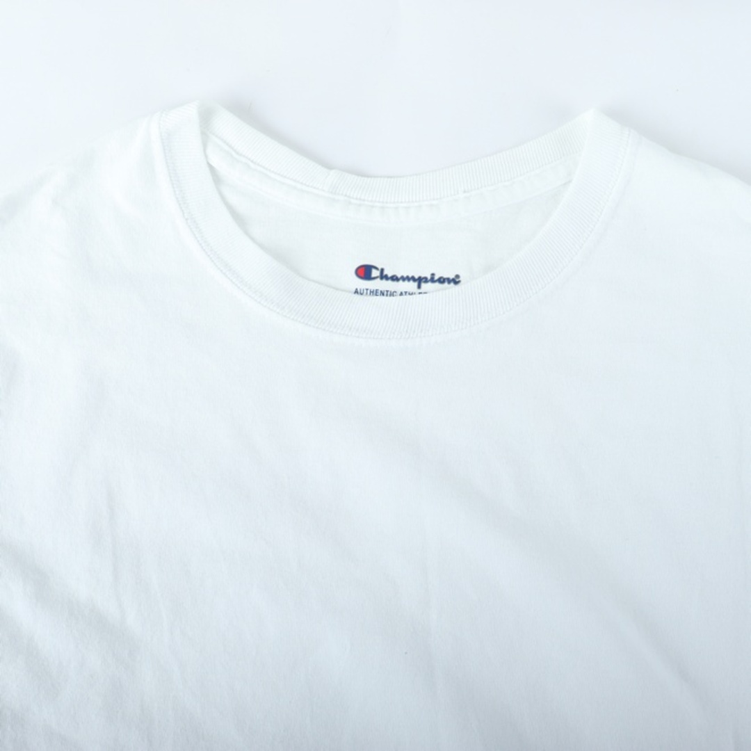 Champion(チャンピオン)のチャンピオン 半袖Tシャツ 無地 コットン スポーツウエア メンズ Sサイズ ホワイト Champion メンズのトップス(Tシャツ/カットソー(半袖/袖なし))の商品写真