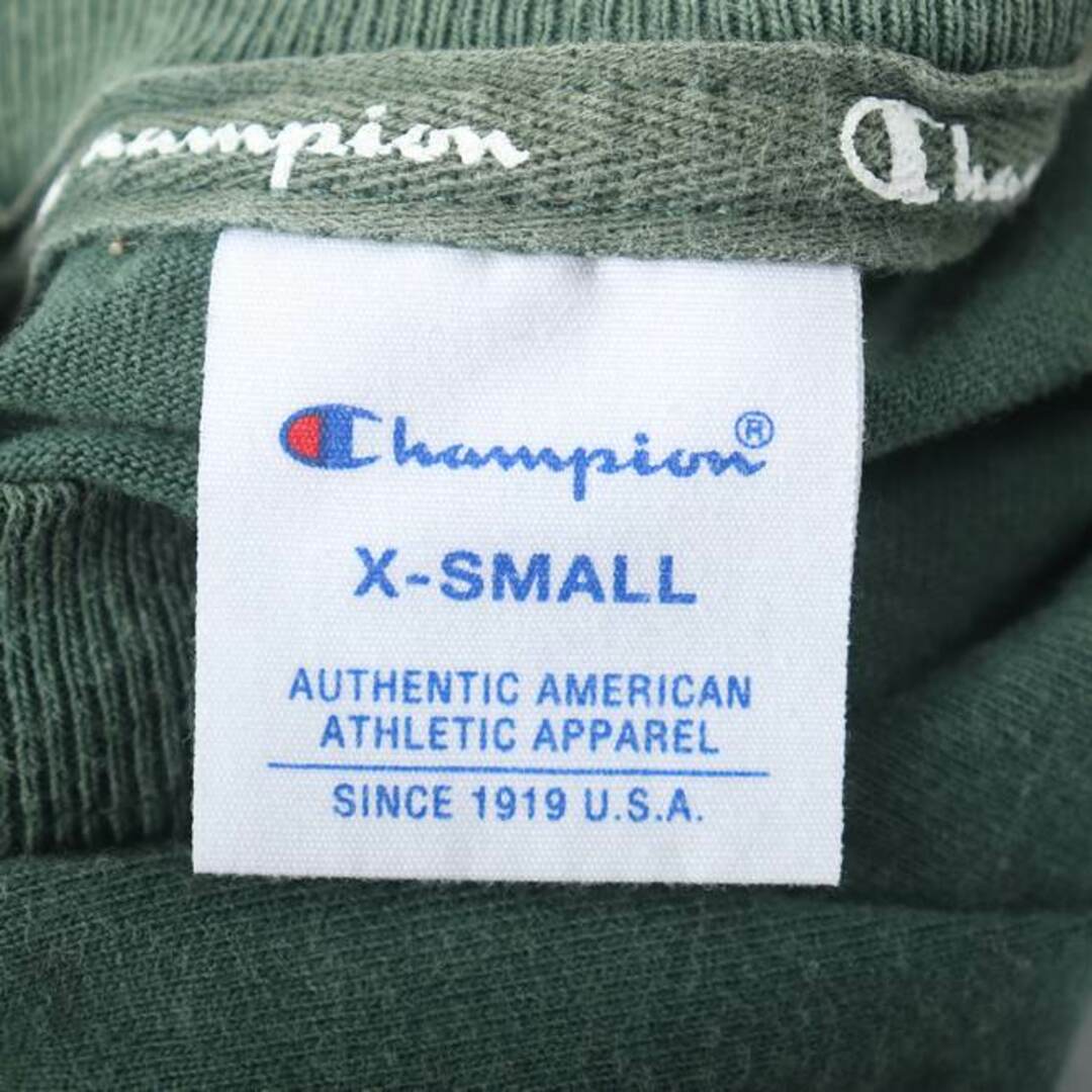 Champion(チャンピオン)のチャンピオン 半袖Tシャツ 胸ポケット ワンポイントロゴ スポーツウエア メンズ XSサイズ グリーン Champion メンズのトップス(Tシャツ/カットソー(半袖/袖なし))の商品写真