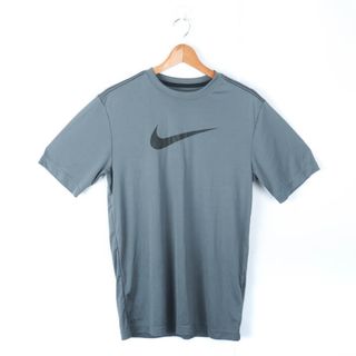 ナイキ(NIKE)のナイキ 半袖Tシャツ ロゴT スポーツウエア ドライフィット メンズ Mサイズ グレー×ブラック NIKE(Tシャツ/カットソー(半袖/袖なし))