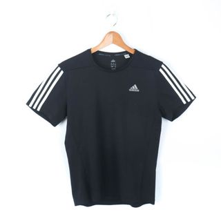 アディダス(adidas)のアディダス 半袖Tシャツ 袖ライン クライマライト ランニングウエア メンズ Mサイズ ブラック×ホワイト adidas(Tシャツ/カットソー(半袖/袖なし))