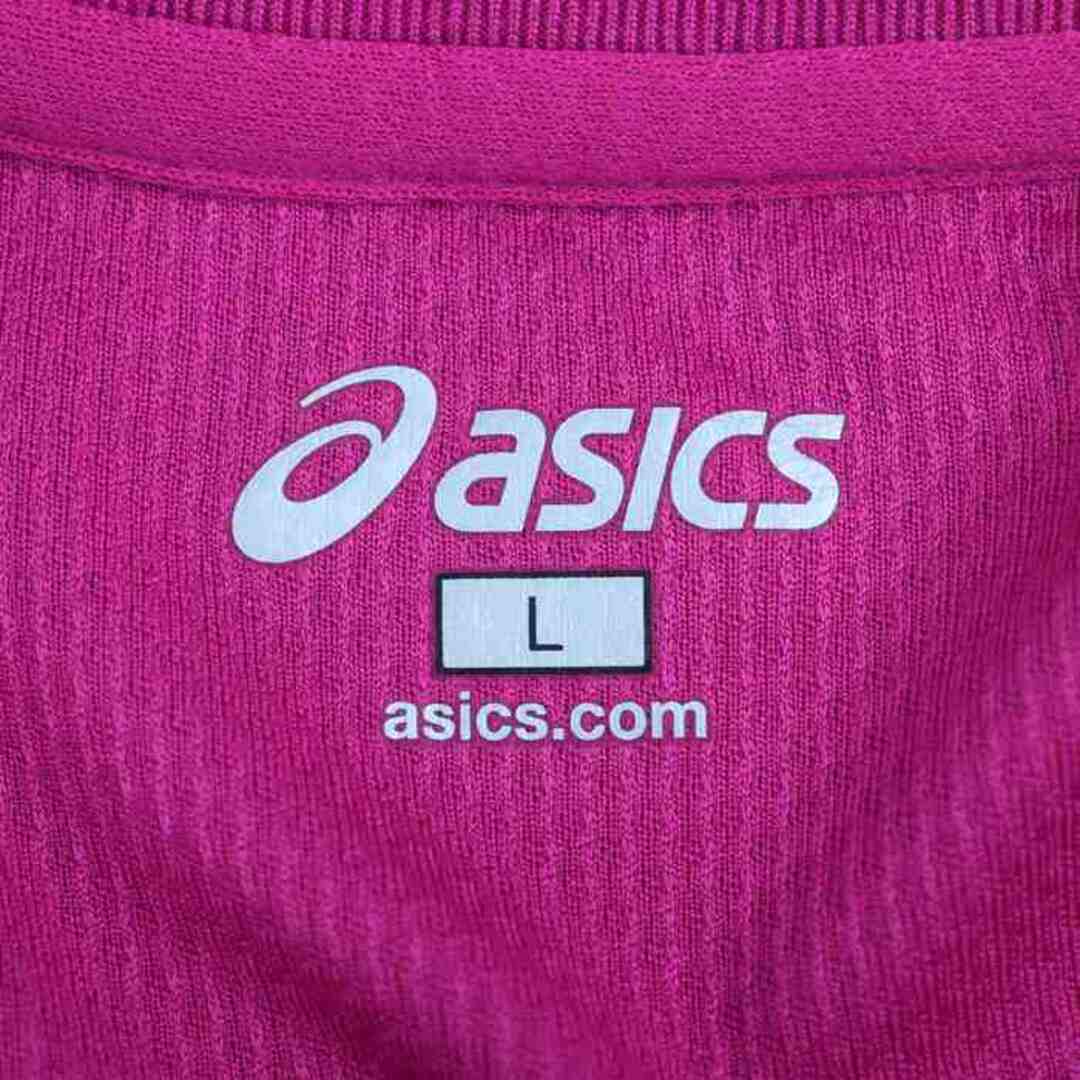 asics(アシックス)のアシックス 長袖Tシャツ ワンポイントロゴ スポーツウエア レディース Lサイズ ピンク asics レディースのトップス(Tシャツ(長袖/七分))の商品写真