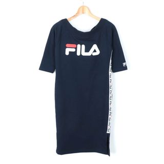 フィラ(FILA)のフィラ 半袖ワンピース フロントロゴ セシルマクビーコラボ レディース Fサイズ ネイビー FILA(その他)