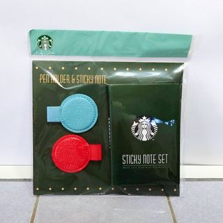 スターバックス(Starbucks)のスターバックス★ペンホルダー＆ポストイット セット 海外限定 新品(ノート/メモ帳/ふせん)