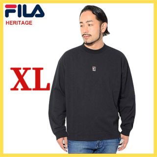 FILA - FILA 長袖Tシャツ メンズ ロゴ エンブロイダリー ビッグシルエット XL