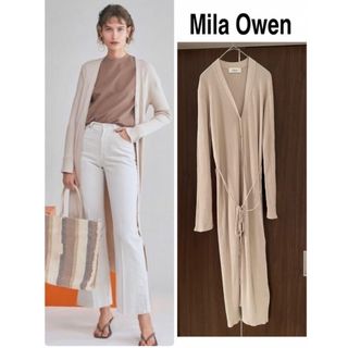 Mila Owen - Mila Owen リブニットロングカーディガン  ワンピース 美品