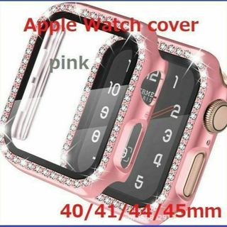 Apple Watch 画面保護ケース ラインストーン入り pink(その他)