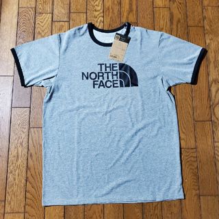 ザノースフェイス(THE NORTH FACE)のザノースフェイス◎縁取りグレーTシャツ◎XL(Tシャツ/カットソー(半袖/袖なし))