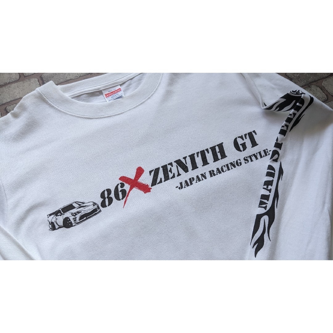 UnitedAthle(ユナイテッドアスレ)の【MADSPEED】趣味Tシャツ トヨタ ハチロク BRZ ZN6 ZC6 白 メンズのトップス(Tシャツ/カットソー(七分/長袖))の商品写真