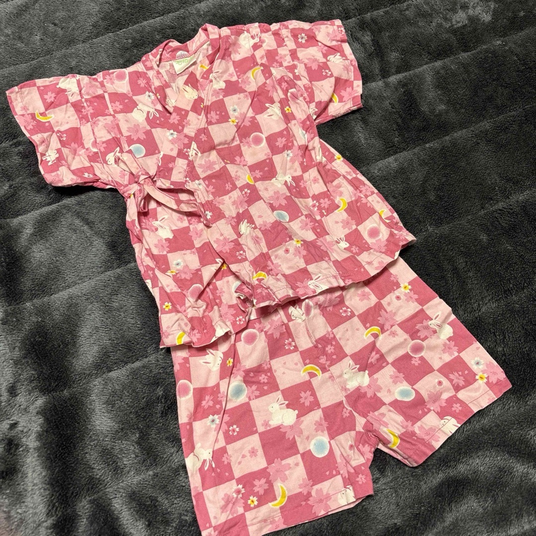 【90】甚平 キッズ/ベビー/マタニティのキッズ服女の子用(90cm~)(甚平/浴衣)の商品写真