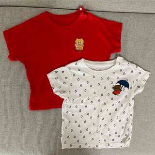 ユニクロ(UNIQLO)のUNIQLO ユニクロ ベビー Tシャツ ノラネコぐんだん 80センチ 半袖(Ｔシャツ)