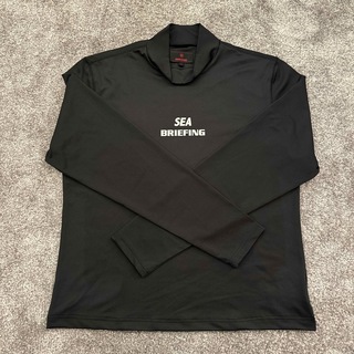 ブリーフィング(BRIEFING)の新品未使用　BRIEFING x WDS モックネック長袖シャツ黒　L(Tシャツ/カットソー(七分/長袖))