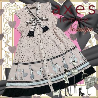 axes femme - プードルお散歩デートワンピース/アクシーズファムノスタルジー/ロリィタ/ガーリー