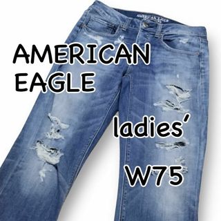 American Eagle - アメリカンイーグル TOMGIRL ダメージ加工 US6 ウエスト75cm L