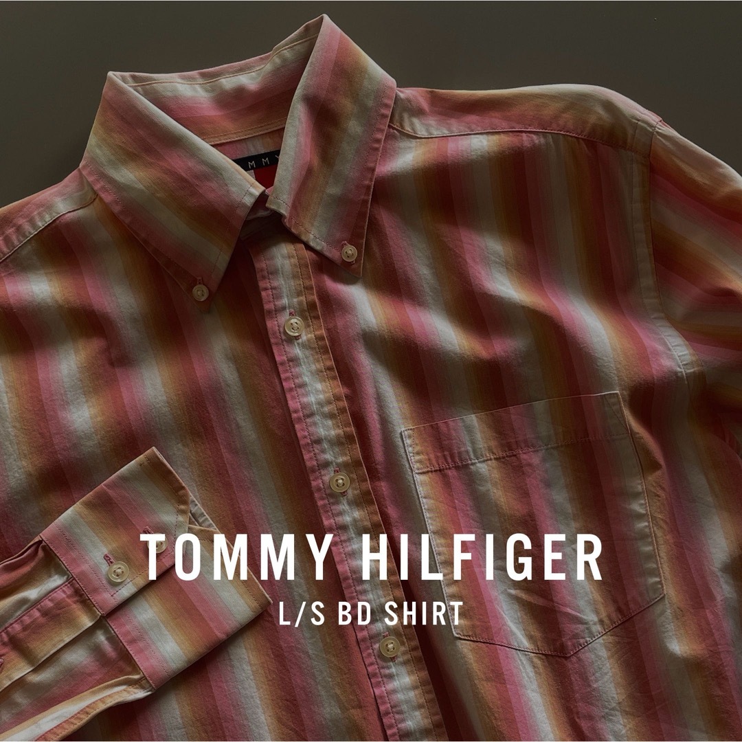 TOMMY HILFIGER(トミーヒルフィガー)の90s 古着 TOMMY HILFIGER トミーヒルフィガー BDシャツ S メンズのトップス(シャツ)の商品写真