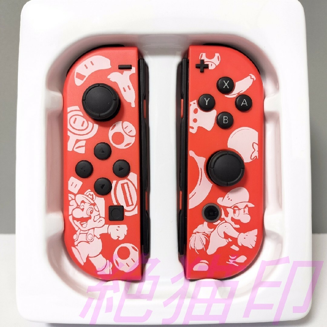 Nintendo Switch(ニンテンドースイッチ)の【新品】ジョイコン Joy-Con レッド カスタム エンタメ/ホビーのゲームソフト/ゲーム機本体(家庭用ゲーム機本体)の商品写真