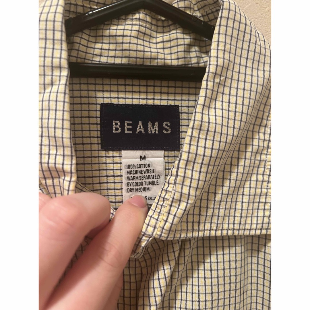 BEAMS(ビームス)のBEAMS チェックシャツ　イエロー　M メンズのトップス(シャツ)の商品写真