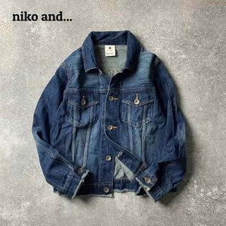 ニコアンド(niko and...)の【ニコアンド】M デニムジャケット Gジャン スタッズ ダメージ加工 カジュアル(Gジャン/デニムジャケット)