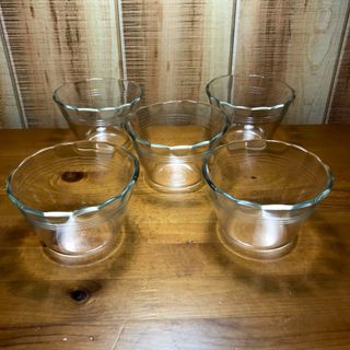 Pyrex - パイレックス カスタードカップ 5個 日本製 耐熱ガラス デザート 小鉢 462