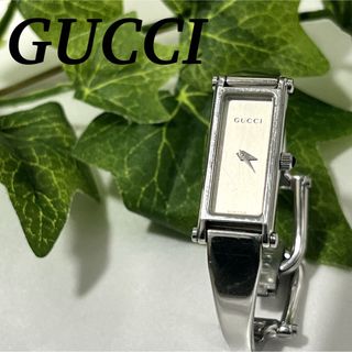 グッチ(Gucci)の稼動品　電池交換済み　グッチ　腕時計　バングルウォッチ　シルバー　1500L(腕時計)