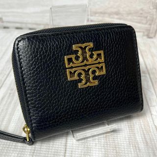 トリーバーチ(Tory Burch)の極美品 トリーバーチ TORY BURCH 二つ折り財布 ラウンドファスナー 黒(財布)