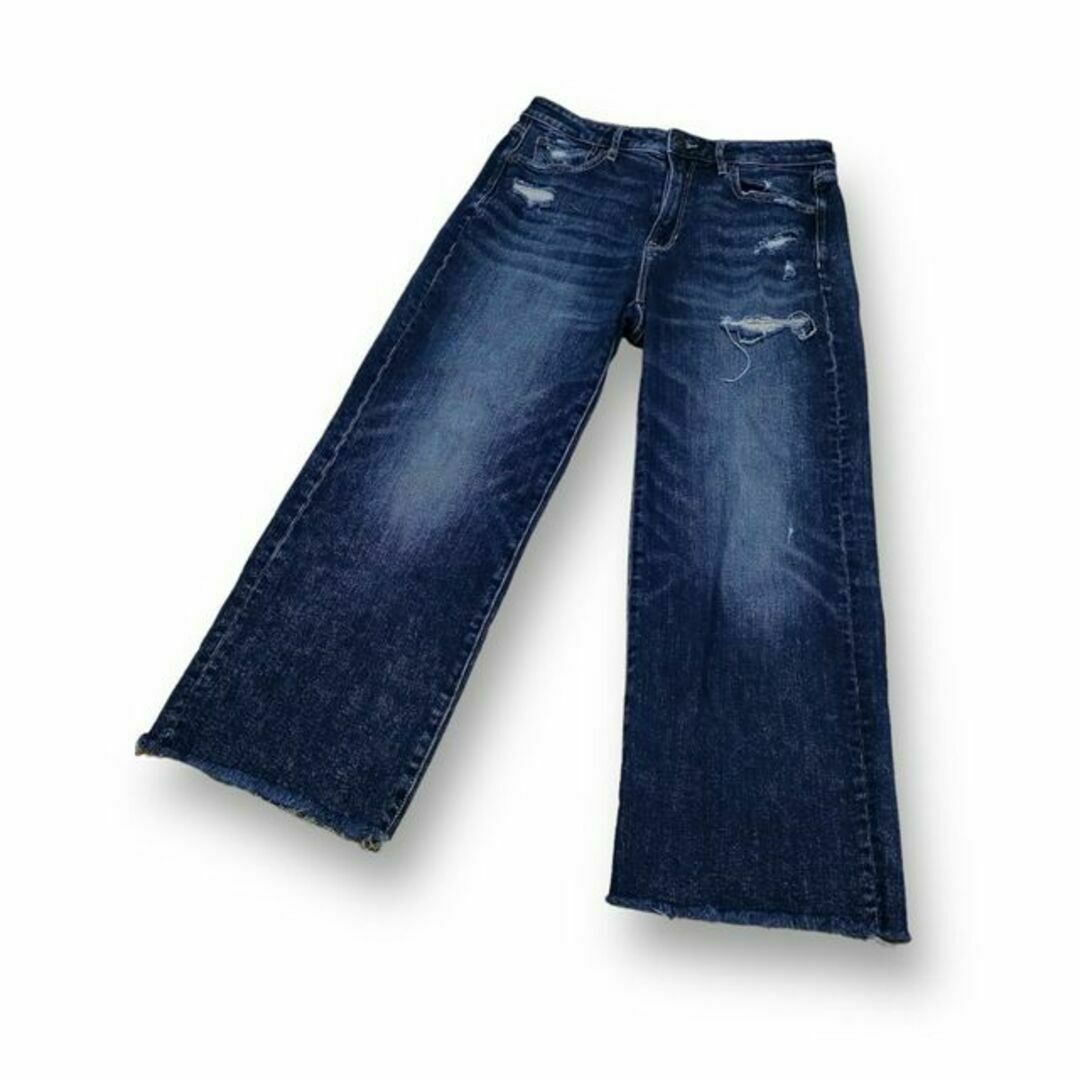 American Eagle(アメリカンイーグル)のアメリカンイーグル WIDELEG CROP ストレッチ US6 ウエスト72 レディースのパンツ(デニム/ジーンズ)の商品写真