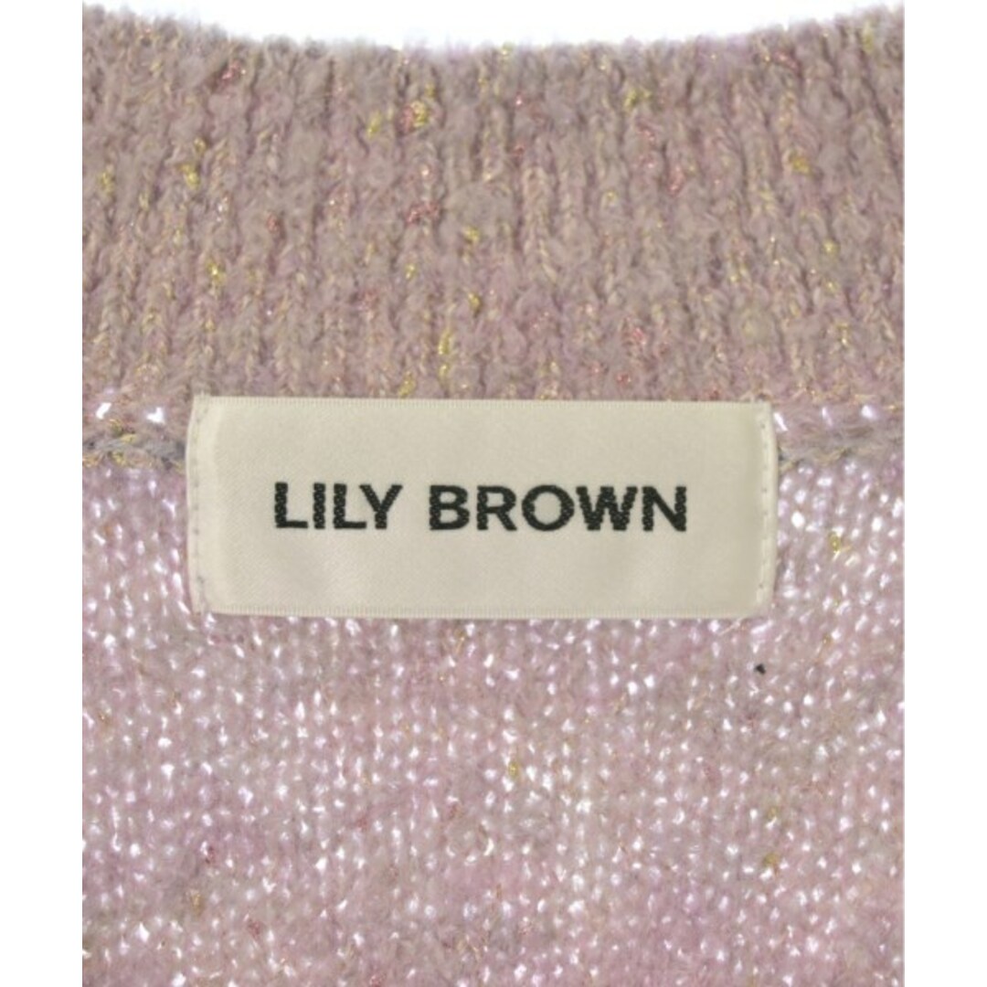 Lily Brown(リリーブラウン)のLILY BROWN リリーブラウン カーディガン F ピンク系 【古着】【中古】 レディースのトップス(カーディガン)の商品写真