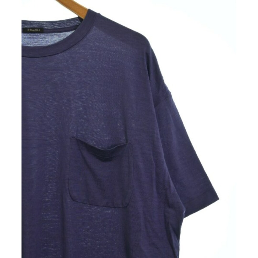 COMOLI(コモリ)のCOMOLI コモリ Tシャツ・カットソー H(XL位) 紫系 【古着】【中古】 メンズのトップス(Tシャツ/カットソー(半袖/袖なし))の商品写真