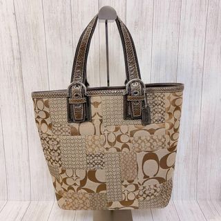 コーチ(COACH)の【美品】コーチ　トートバッグ　シグネチャー　キャンバス　パッチワーク　パイソン(トートバッグ)