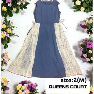 QUEENS COURT - 新品 【QUEENS COURT】クイーンズコート M サイドプリーツワンピース